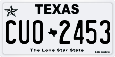 TX license plate CUO2453
