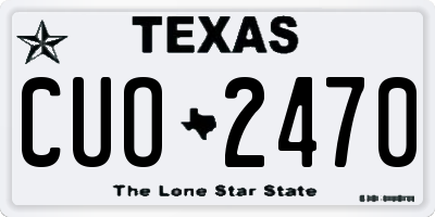 TX license plate CUO2470