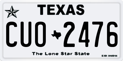 TX license plate CUO2476