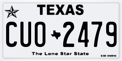 TX license plate CUO2479