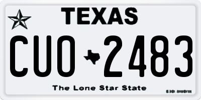 TX license plate CUO2483