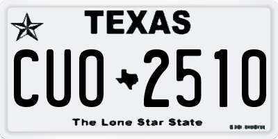 TX license plate CUO2510