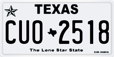TX license plate CUO2518