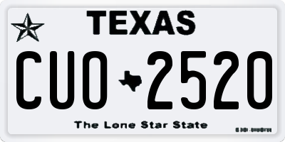 TX license plate CUO2520
