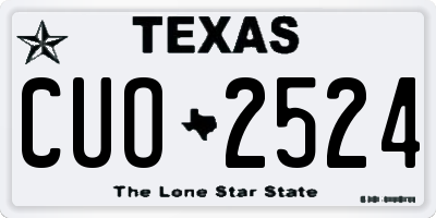 TX license plate CUO2524