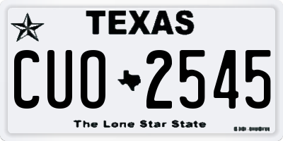 TX license plate CUO2545