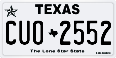 TX license plate CUO2552
