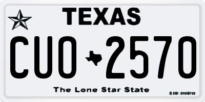 TX license plate CUO2570