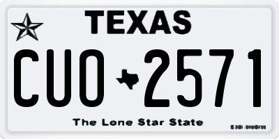 TX license plate CUO2571