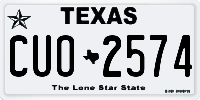 TX license plate CUO2574