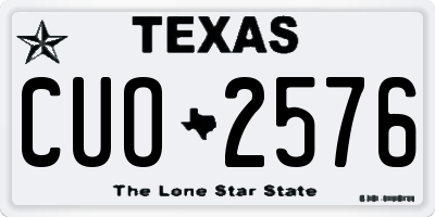 TX license plate CUO2576