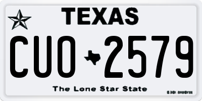 TX license plate CUO2579