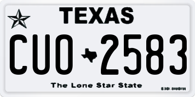 TX license plate CUO2583