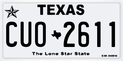 TX license plate CUO2611