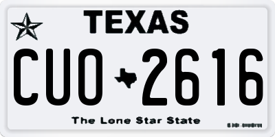 TX license plate CUO2616
