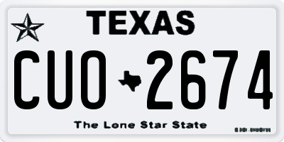 TX license plate CUO2674