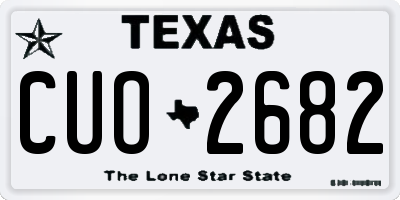 TX license plate CUO2682