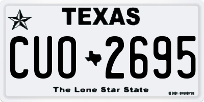 TX license plate CUO2695