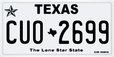 TX license plate CUO2699