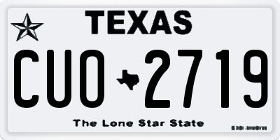 TX license plate CUO2719