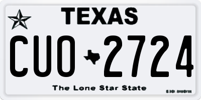 TX license plate CUO2724