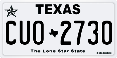 TX license plate CUO2730