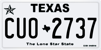 TX license plate CUO2737