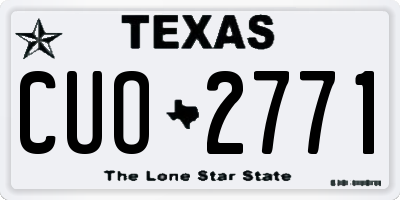 TX license plate CUO2771