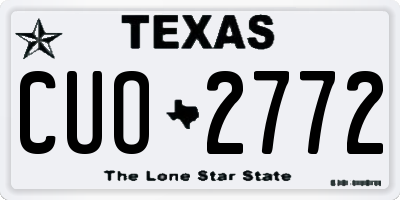 TX license plate CUO2772