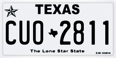 TX license plate CUO2811