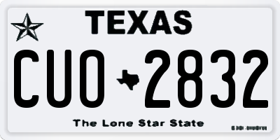 TX license plate CUO2832