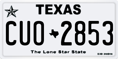 TX license plate CUO2853