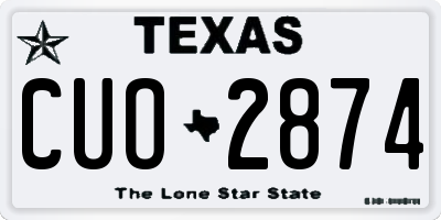 TX license plate CUO2874