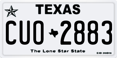 TX license plate CUO2883
