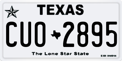 TX license plate CUO2895