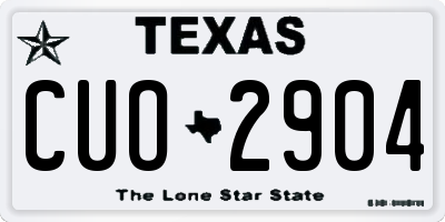 TX license plate CUO2904