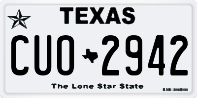 TX license plate CUO2942