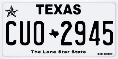 TX license plate CUO2945