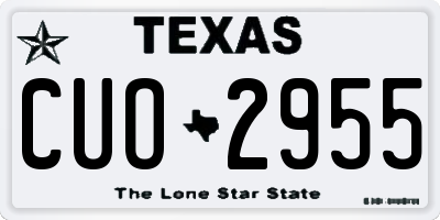 TX license plate CUO2955