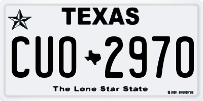 TX license plate CUO2970