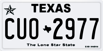 TX license plate CUO2977
