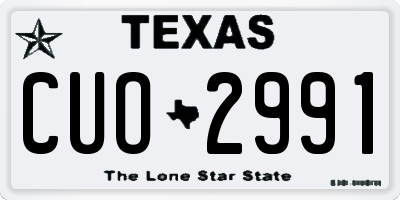 TX license plate CUO2991