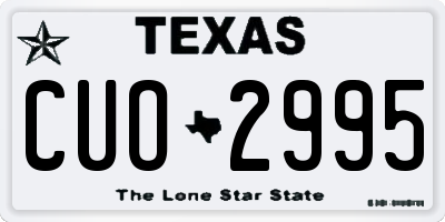 TX license plate CUO2995