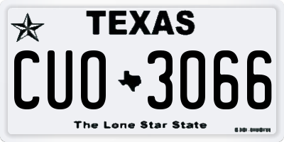 TX license plate CUO3066