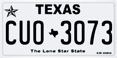 TX license plate CUO3073