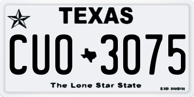 TX license plate CUO3075