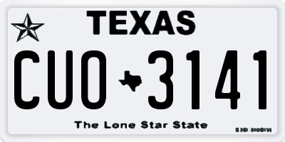 TX license plate CUO3141