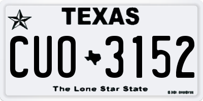 TX license plate CUO3152