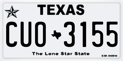TX license plate CUO3155