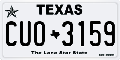 TX license plate CUO3159